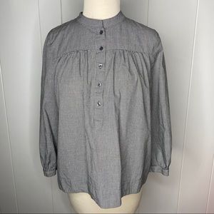 Maeve Top Black and White Small Squares Top Blouse